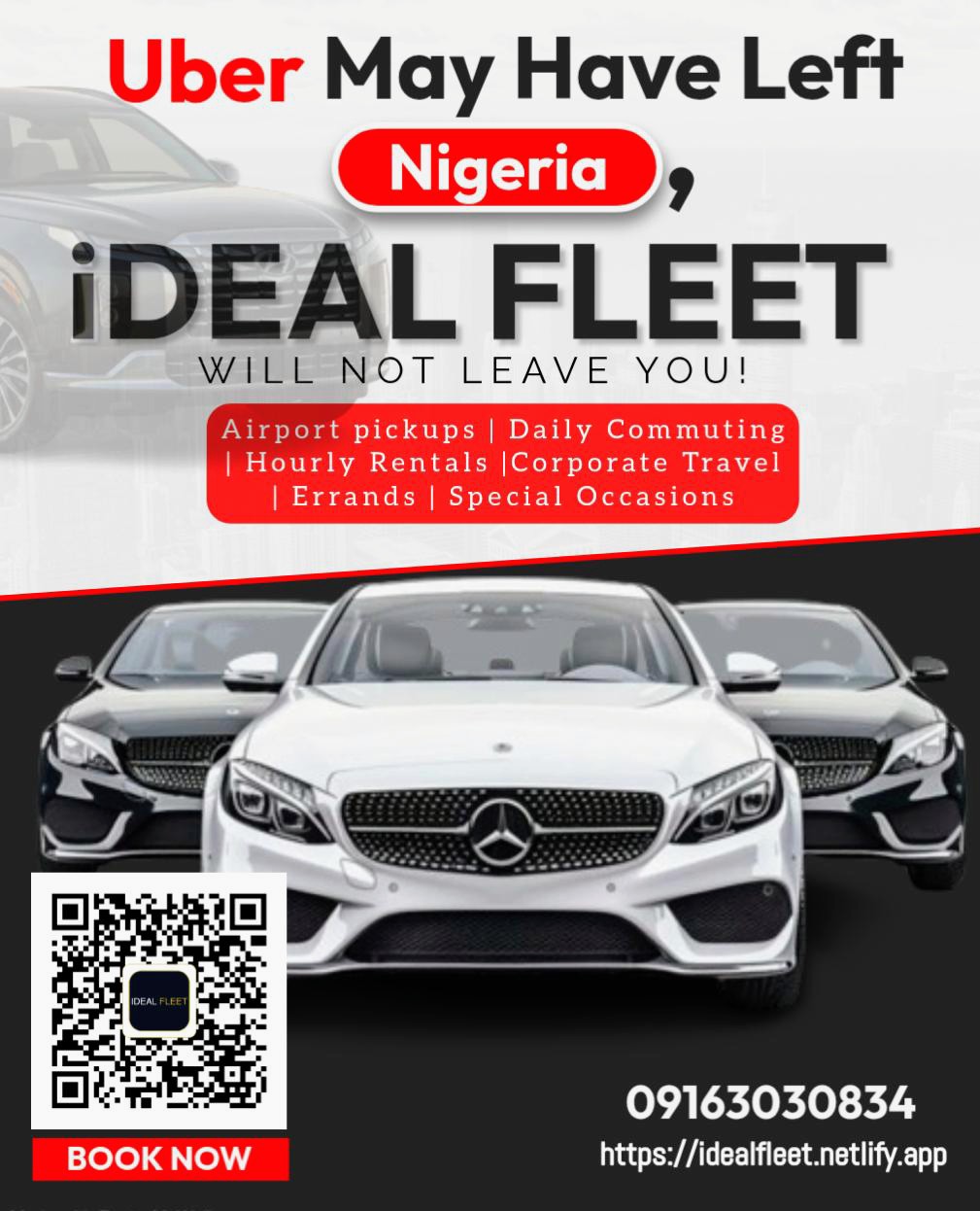 iDeal Fleet Ride-Hailing Promo Flyer