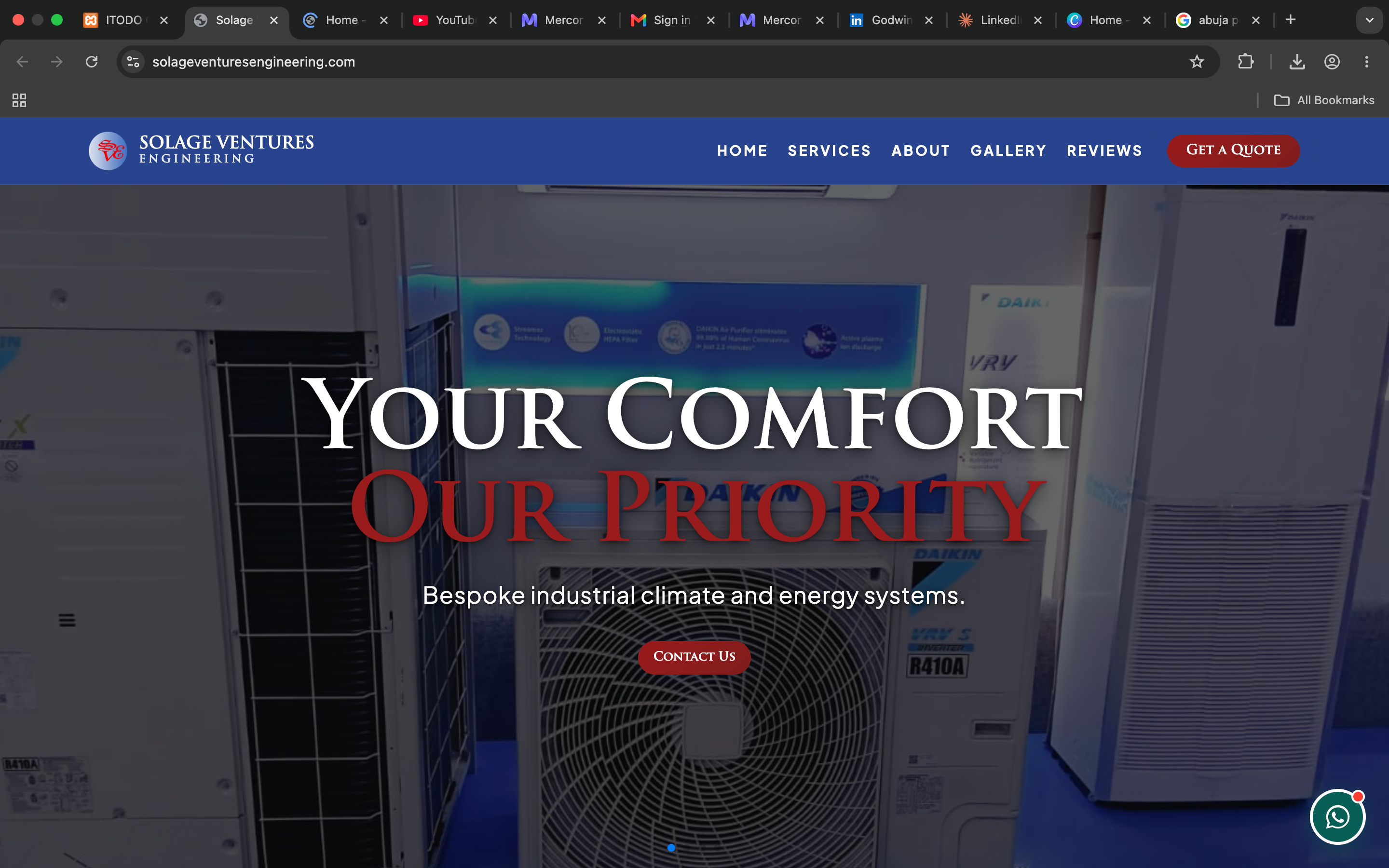 Solage Ventures Engineering Portfolio Website - Abuja Infrastructure Procurement